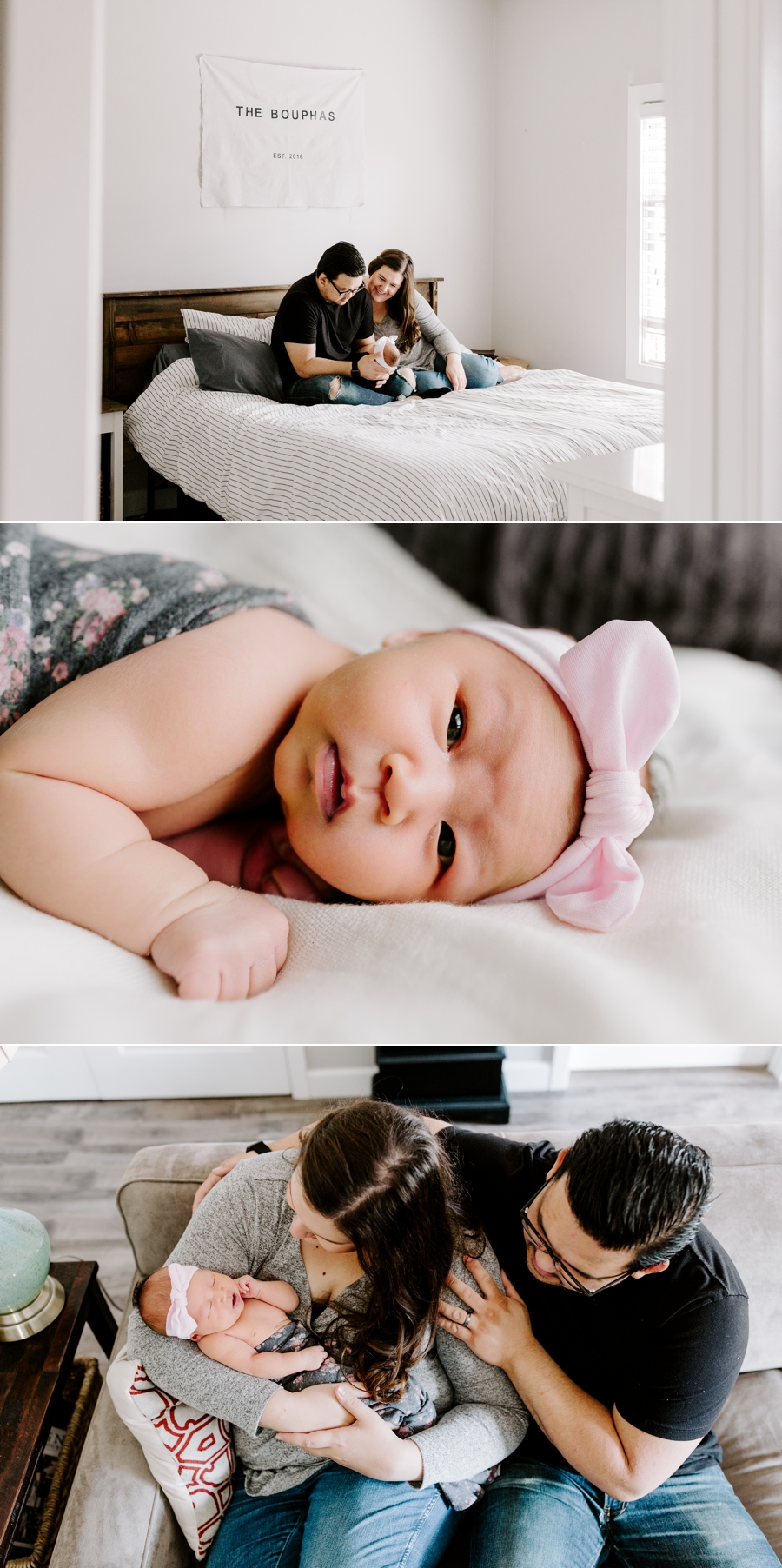 Newborn in home family session | loversoflove.com
