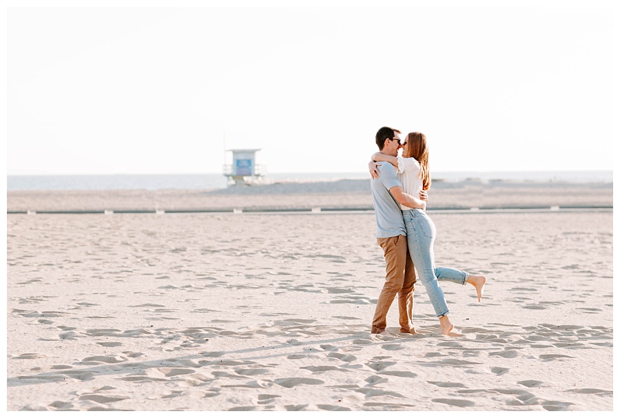 Santa Monica Engagement lovers of love photography